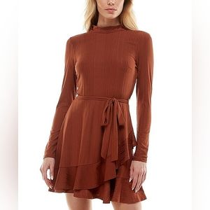 Speechless long sleeve rib-knit dress
